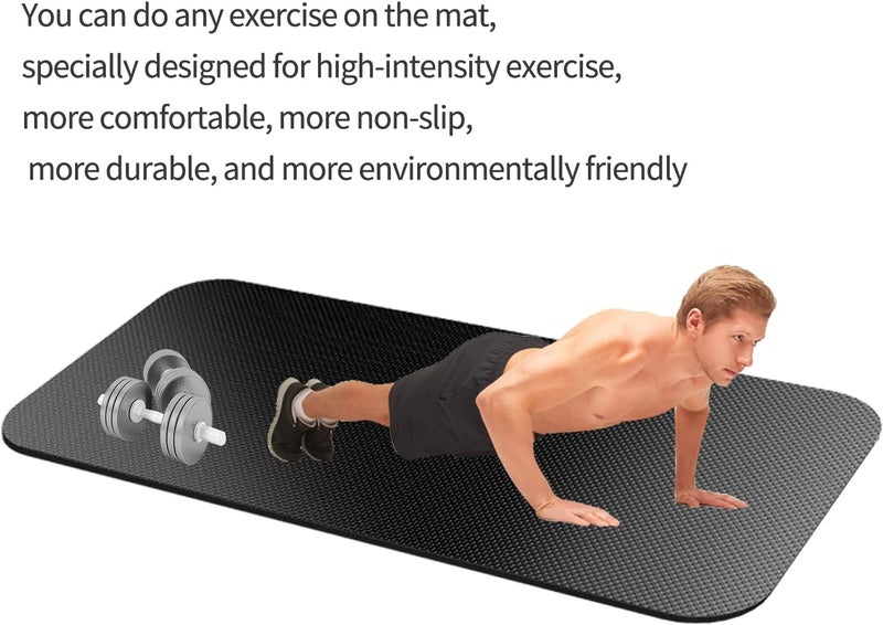 TONINT Large Exercise Mat,Exercise Equipment Mat,Treadmill Mat, Exercise Bike Mat, Workout Mats for Home Gym Mats Gym Flooring Rubber Workout Mat Fitness Mat Large Yoga Mat Cardio Mat for Weightlifting, Jump Rope, Non-slipping - Image 5